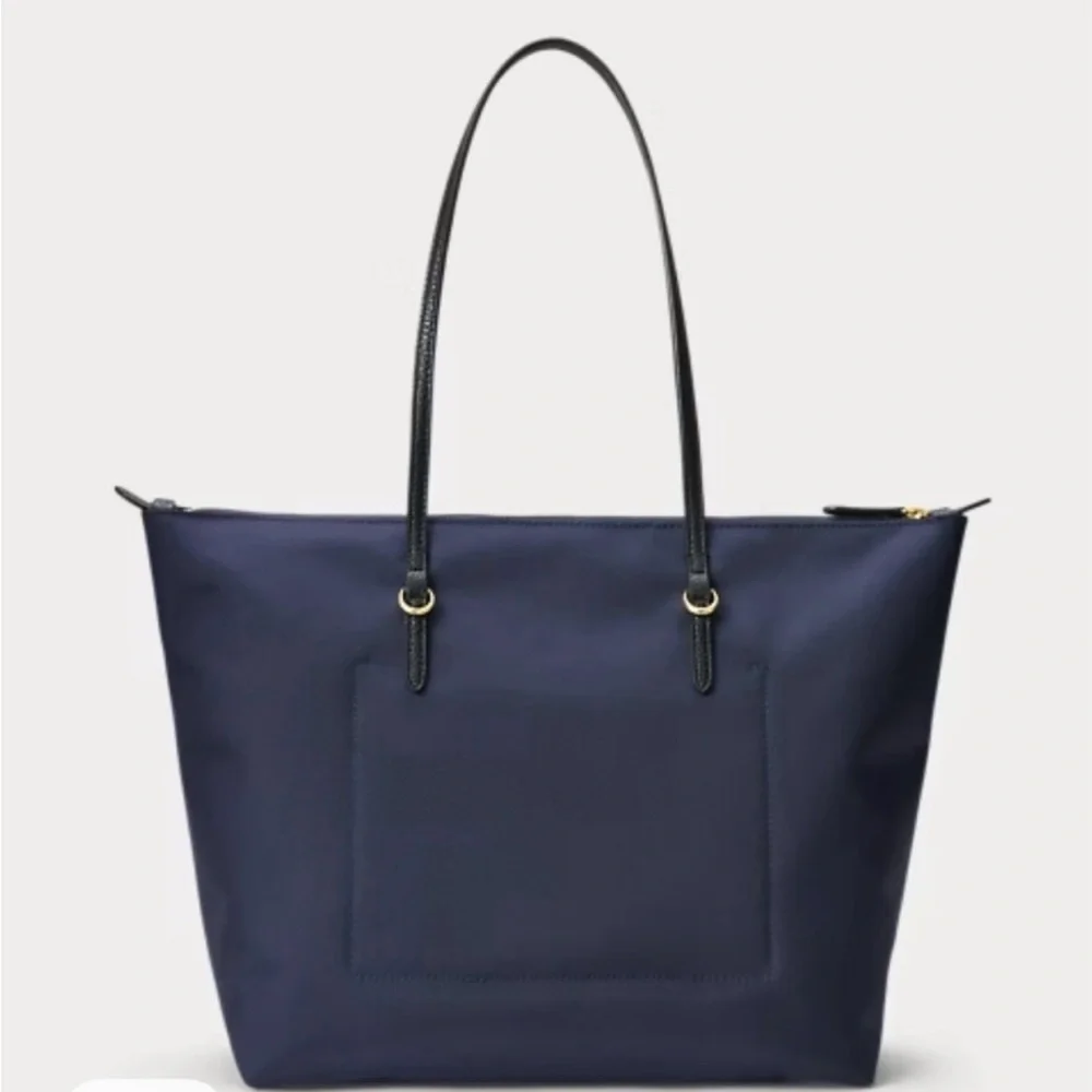 NEW RALPH LAUREN KEATON NYLON TOTE NAVY BLUE NWT! - Picture 4 of 5